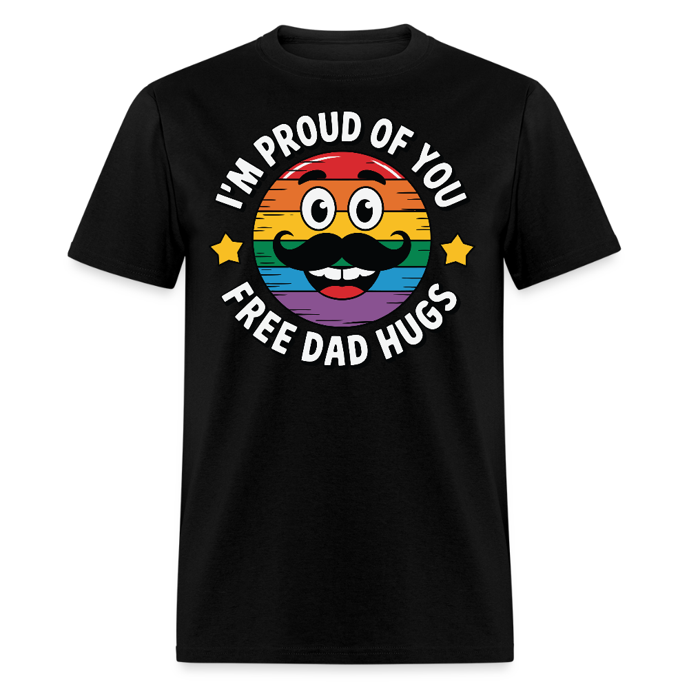 Free Dad Hugs LGBTQ Pride T-shirt - black