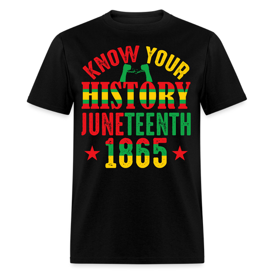 Know Your History Juneteenth Black Pride T-shirt - black