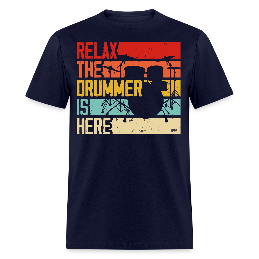 Funny Drummer Tee For Musicians T-shirt - navy