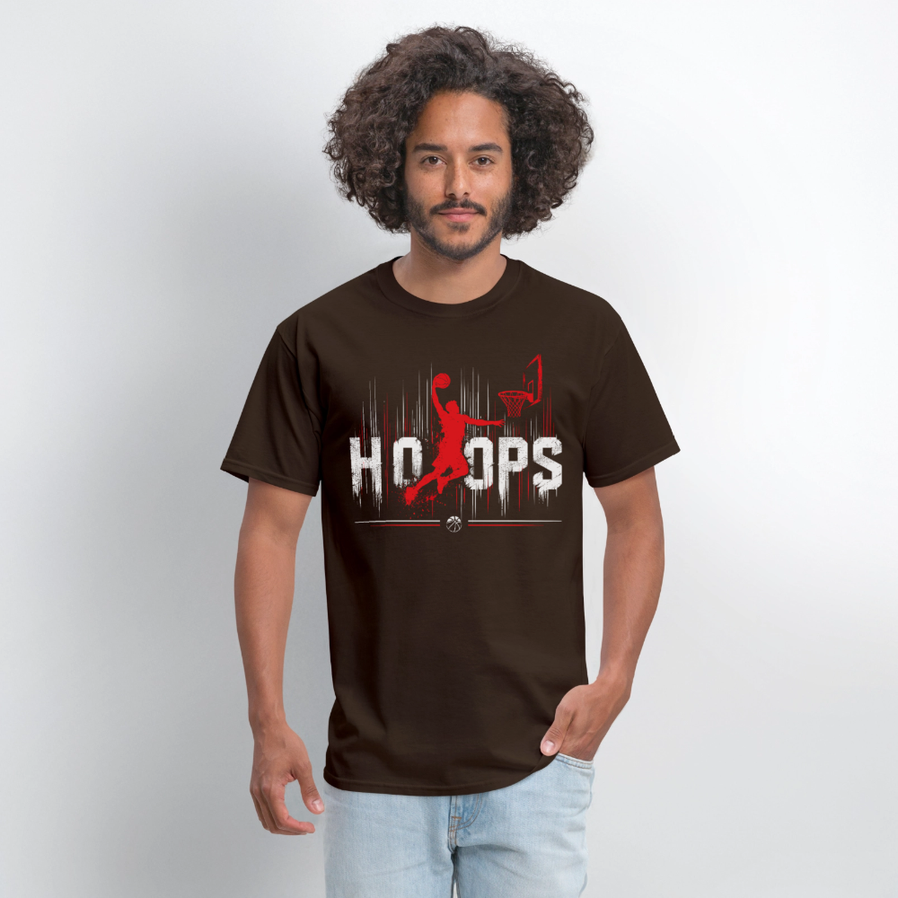 Basketball Hoops Graphic Men's T-Shirt | GILDAN 5000 - brown