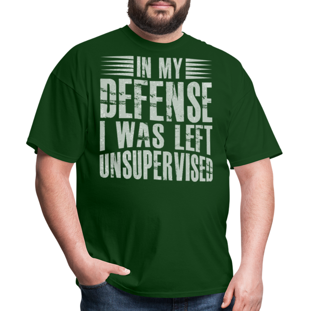 Unique In My Defense Graphic Tees Unisex Classic T-Shirt - forest green