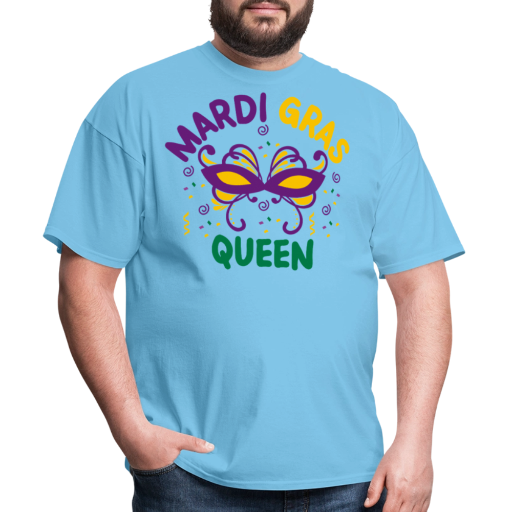 Funny Mardi Gras Shirts For Ladies Mardi Gras Queen T-shirt - aquatic blue