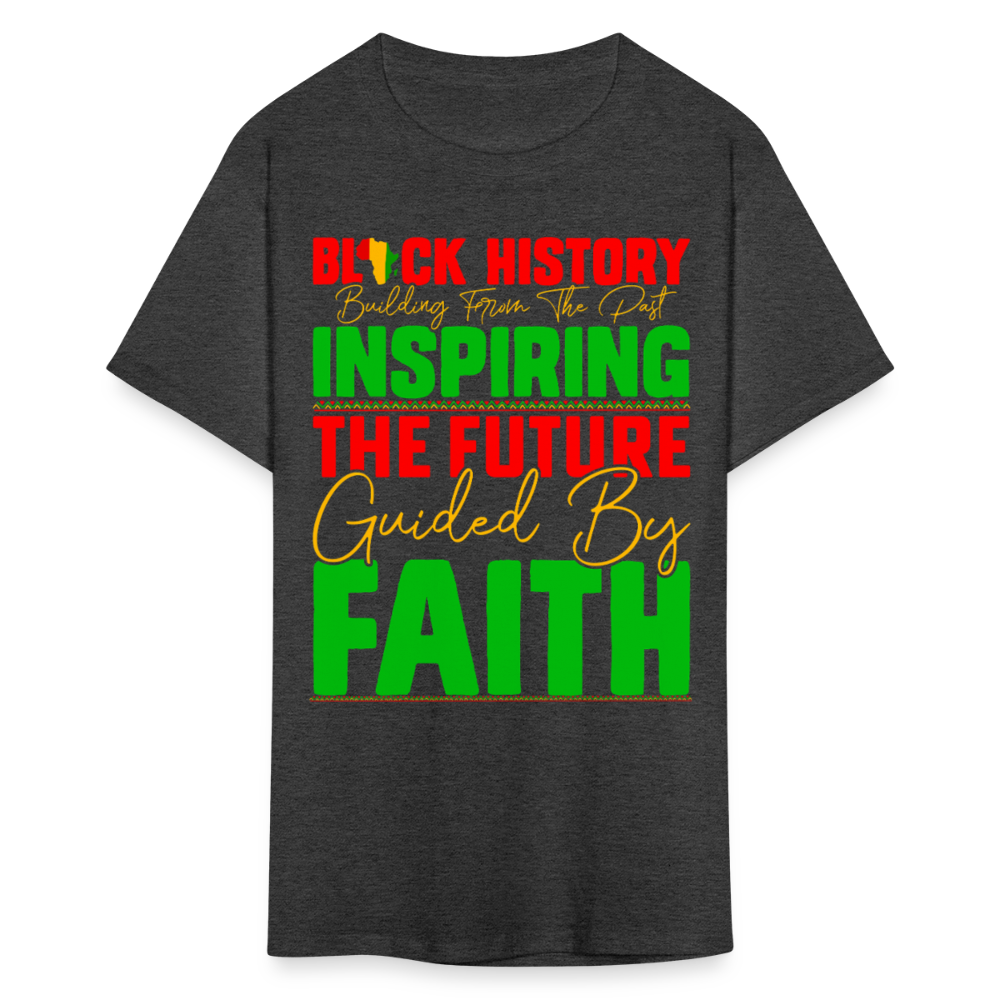 Black History Inspirational Tee Black Pride Empowering T-shirt - heather black