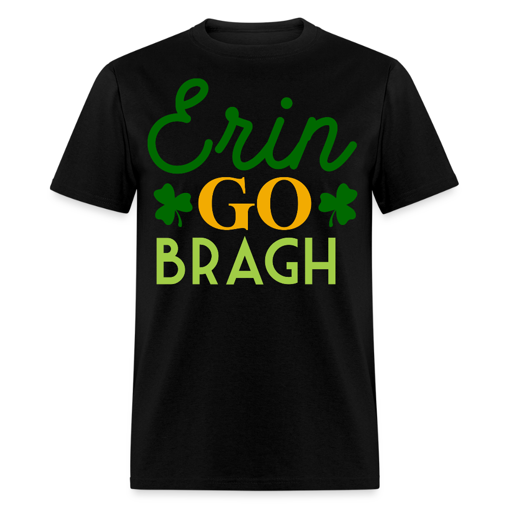 Funny Erin Go Bragh Shamrock T-shirt - black