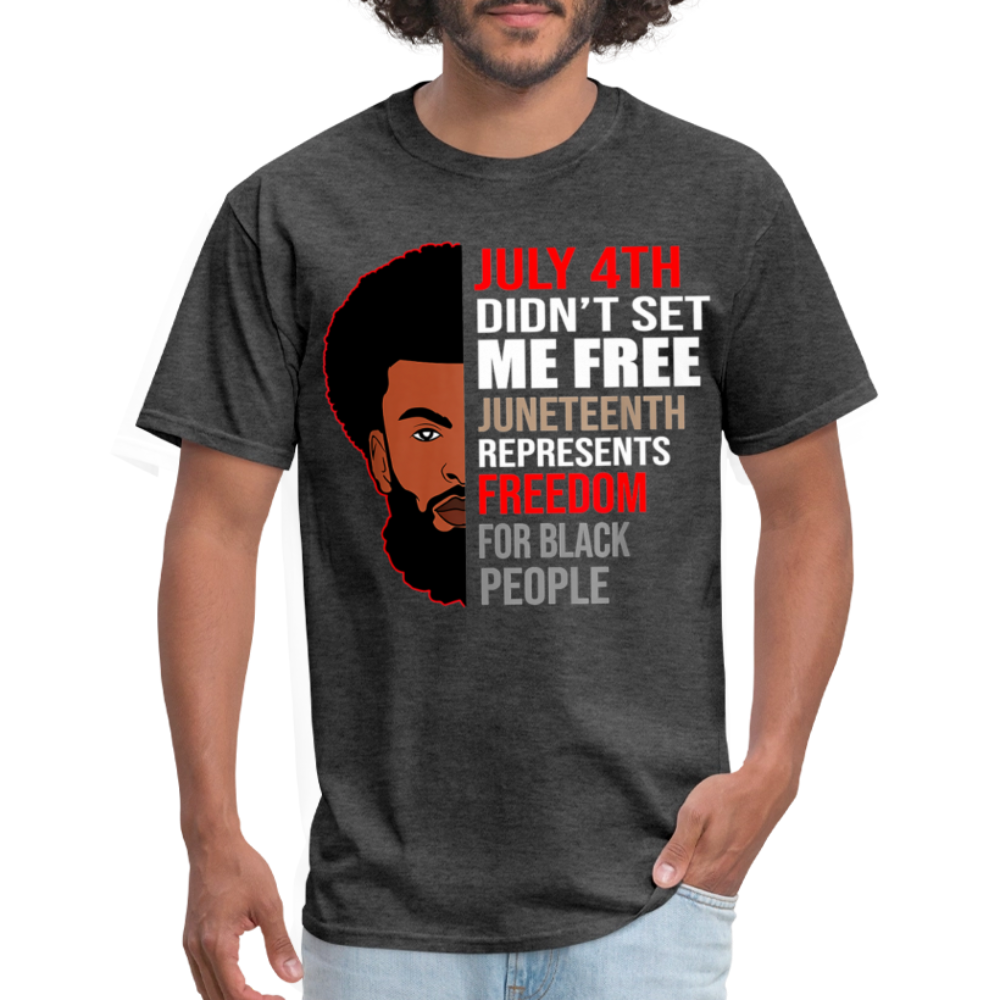 Juneteenth Freedom Shirt for Black history Awareness Pro-Black Activist T-shirt - heather black