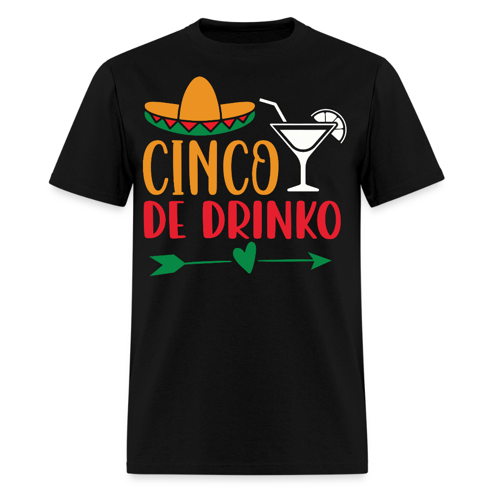 Funny Cinco de Mayo Drinking Tee Cinco de Drinko party T-shirt - black