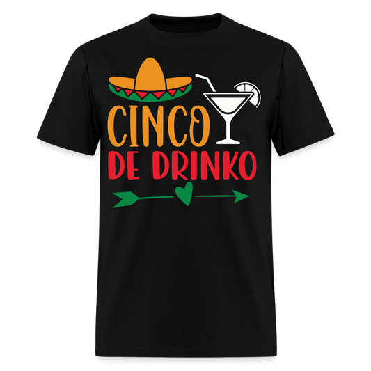 Funny Cinco de Mayo Drinking Tee Cinco de Drinko party T-shirt - black