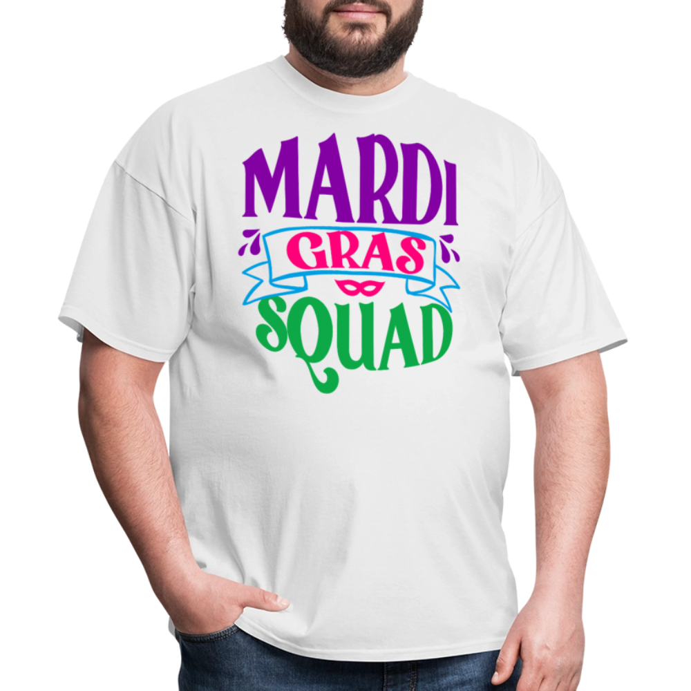 Mardi Gras Squad Matching Unisex T-Shirt - white