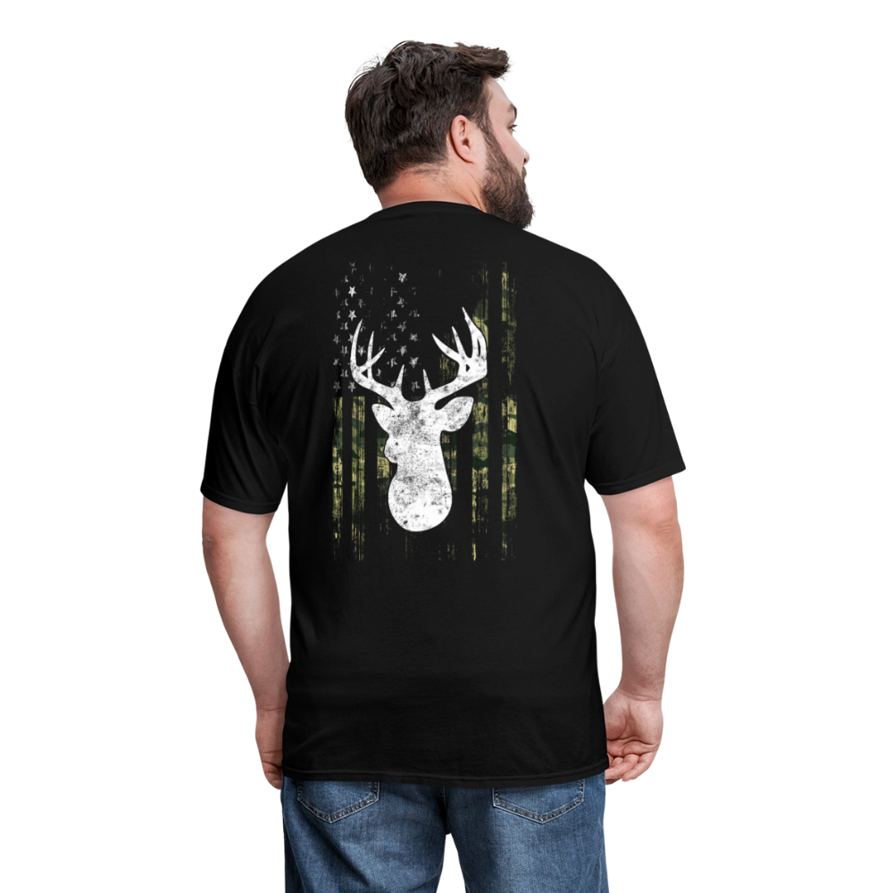 Camo American Flag USA Camouflage Unisex Classic T-Shirt - black