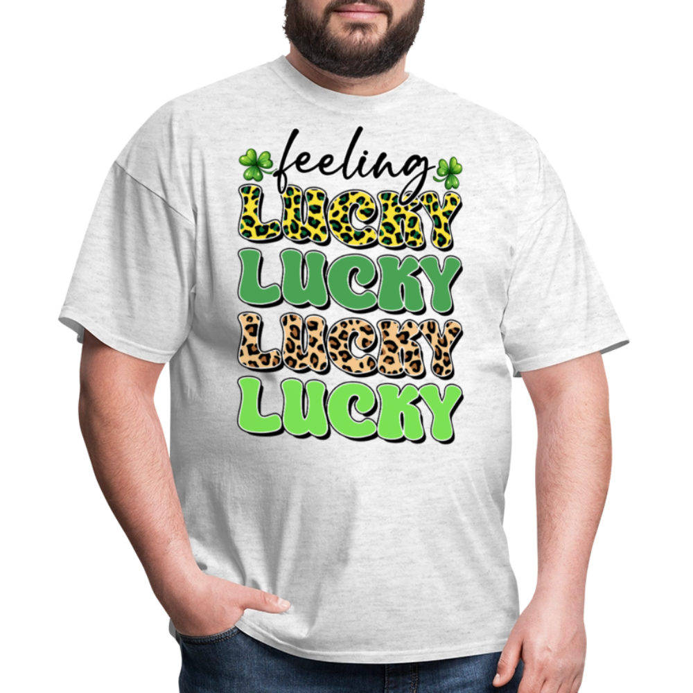 Feeling Lucky St Patrick’s Day T-shirt - light heather gray