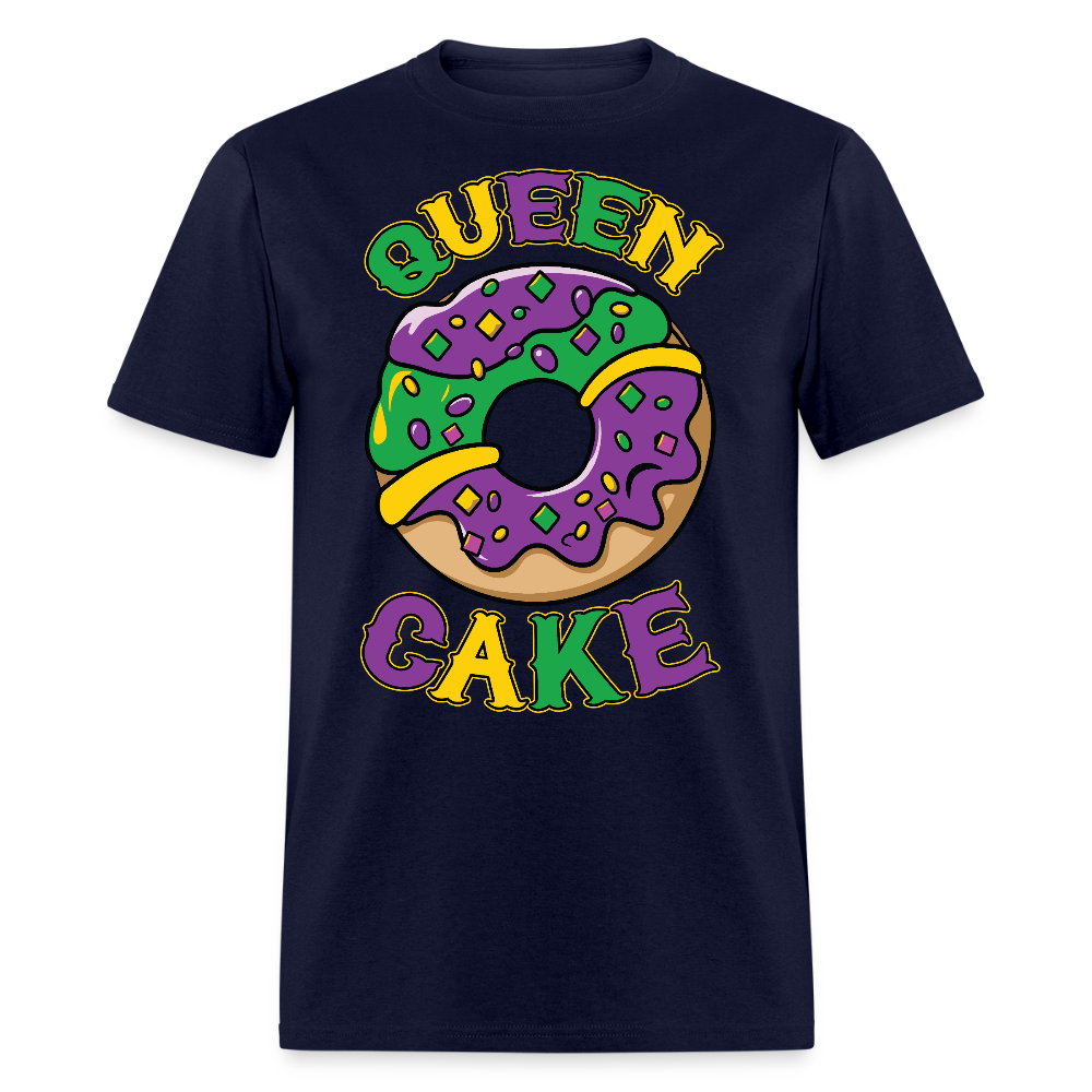 Mardi Gras King Cake Tee For Women New Orleans Party T-shirt - navy