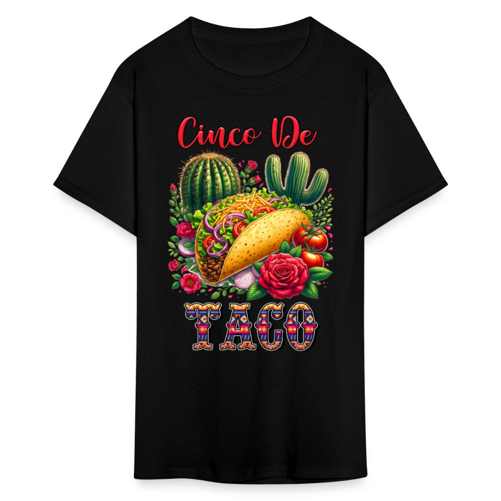 Funny Mexican Food Tee Cinco de Mayo Taco T-shirt - black