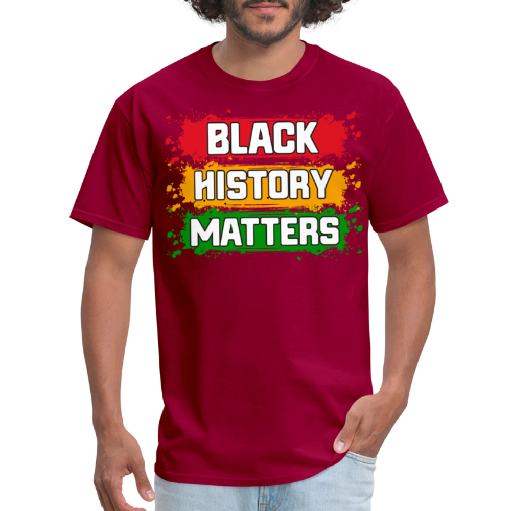 African American Heritage Apparel for Black History Month Unisex T-shirt - dark red