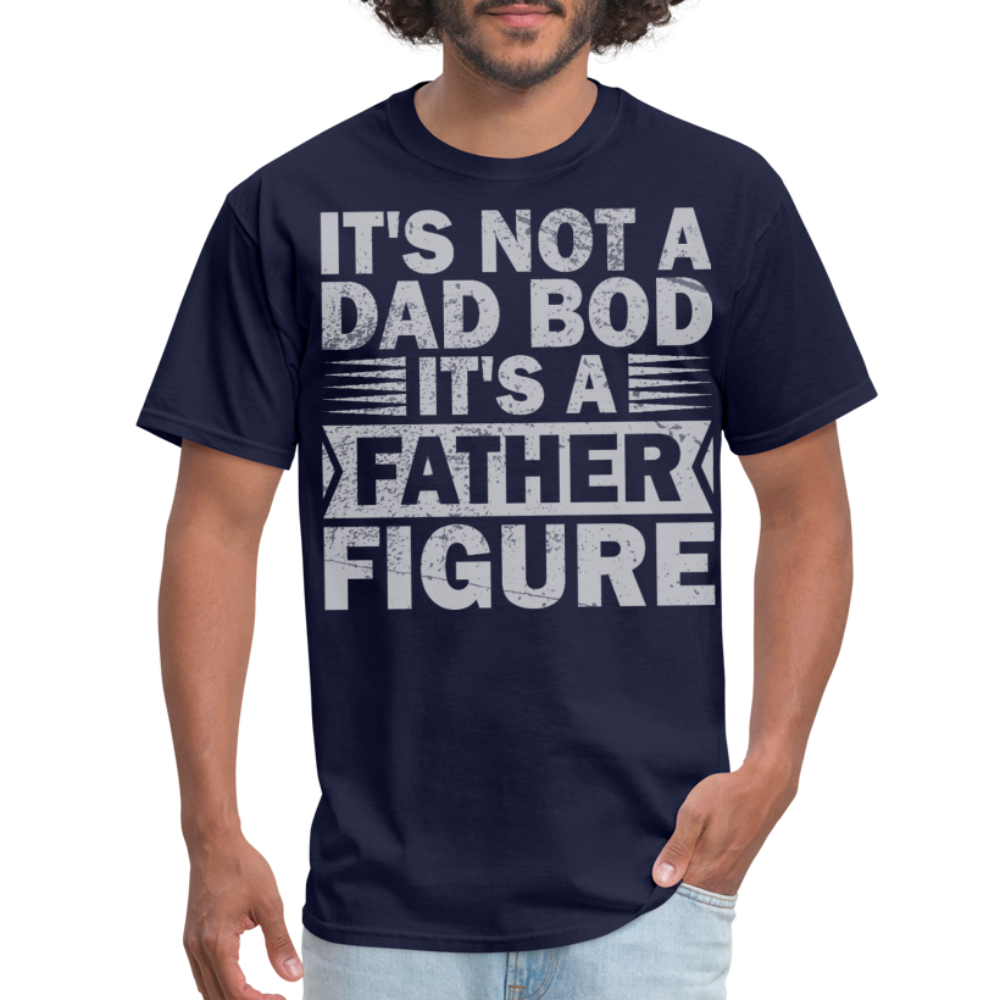 Funny Dad Bod T-shirt For Men Father Figure Shirt - navy