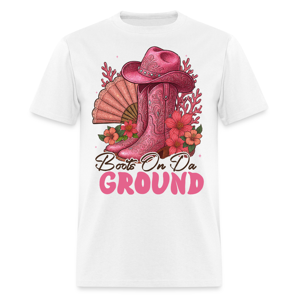 Pink Cowgirl Boots Cute Country Girl Aesthetic T-shirt - white