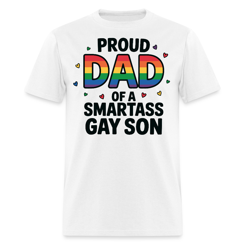 Proud Dad Of Gay Son LGBTQ Pride T-shirt - white