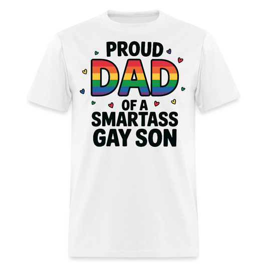 Proud Dad Of Gay Son LGBTQ Pride T-shirt - white