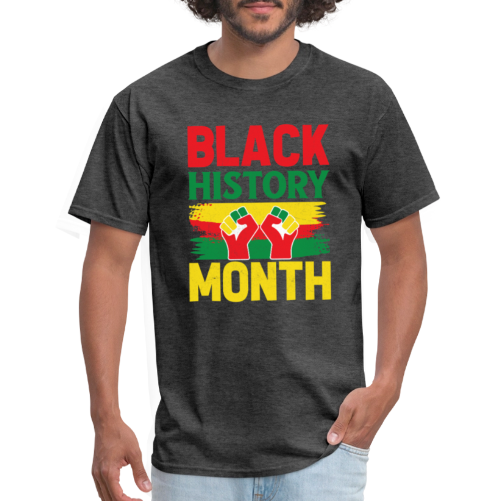 African American Pride Apparel for Black History Month T-Shirt - heather black