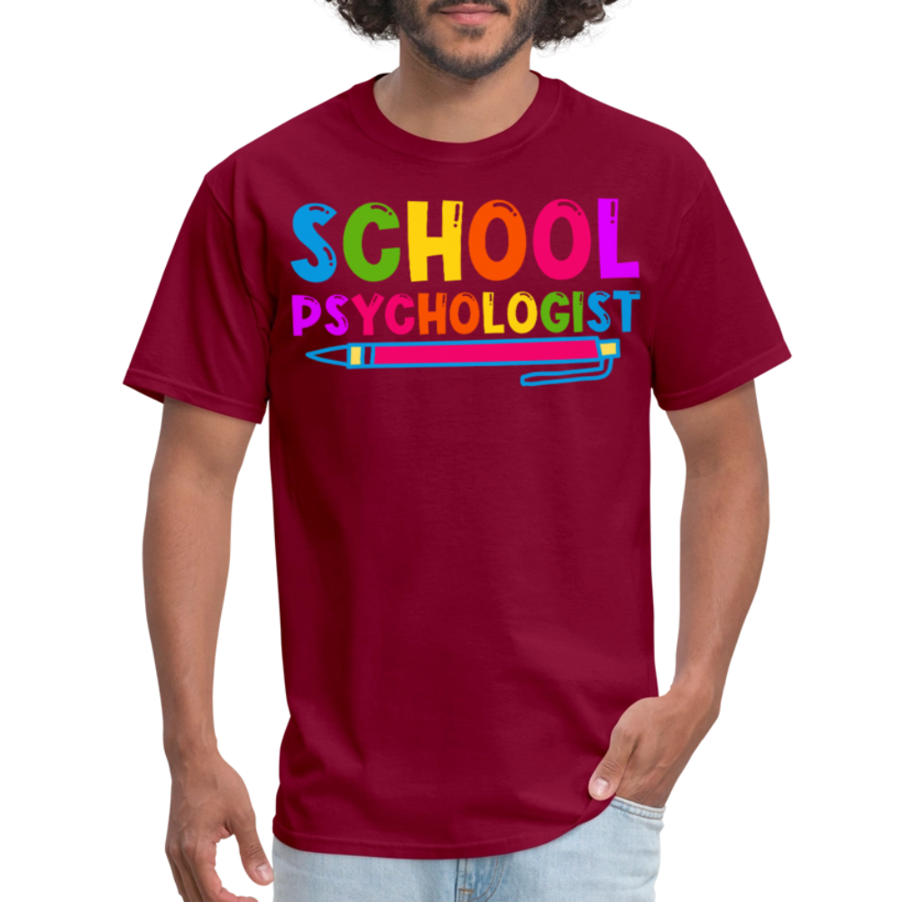 Best Gifts For School Psychologists Mental Health Unisex T-Shirt - burgundy