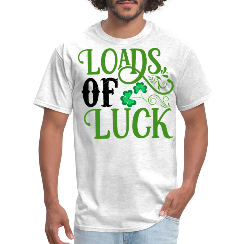 Loads Of Luck Shamrock St Patrick’s Day T-shirt - light heather gray