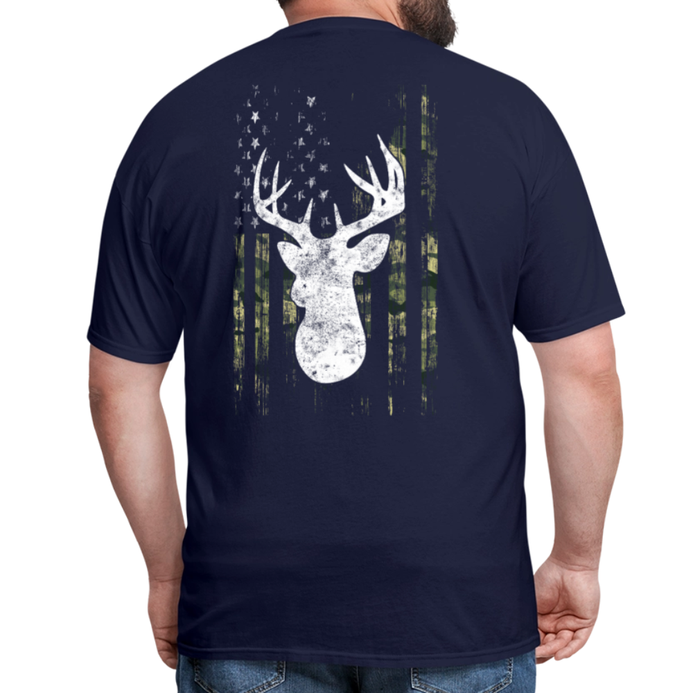 Camo American Flag USA Camouflage Unisex Classic T-Shirt - navy