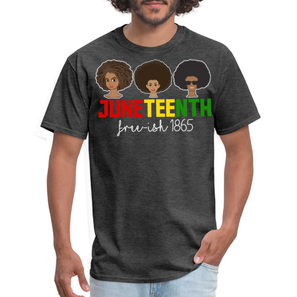 African American heritage Tee 1865 Juneteenth Free-ish T-shirt - heather black
