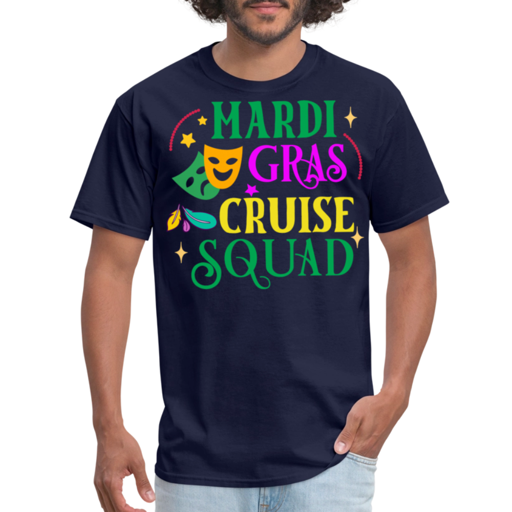 Funny Mardi Gras Cruise Squad Unisex T-shirt - navy