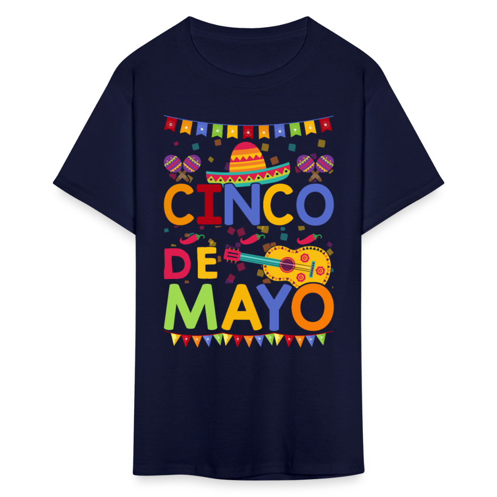 Festive Mexican Party Outfit For Cinco De Mayo T-shirt - navy