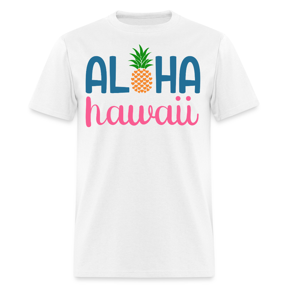 Cute Aloha Hawaii Pineapple T-shirt - white