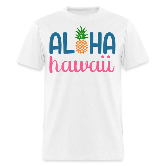 Cute Aloha Hawaii Pineapple T-shirt - white