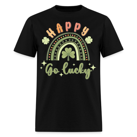 St Patrick’s Day Lucky Charm Tee Irish Shamrock Rainbow T-shirt - black