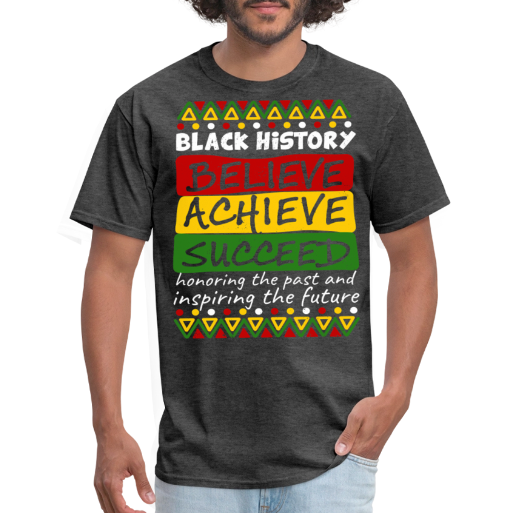 Black Culture Awareness Honoring The Past Inspiring The Future T-Shirt - heather black