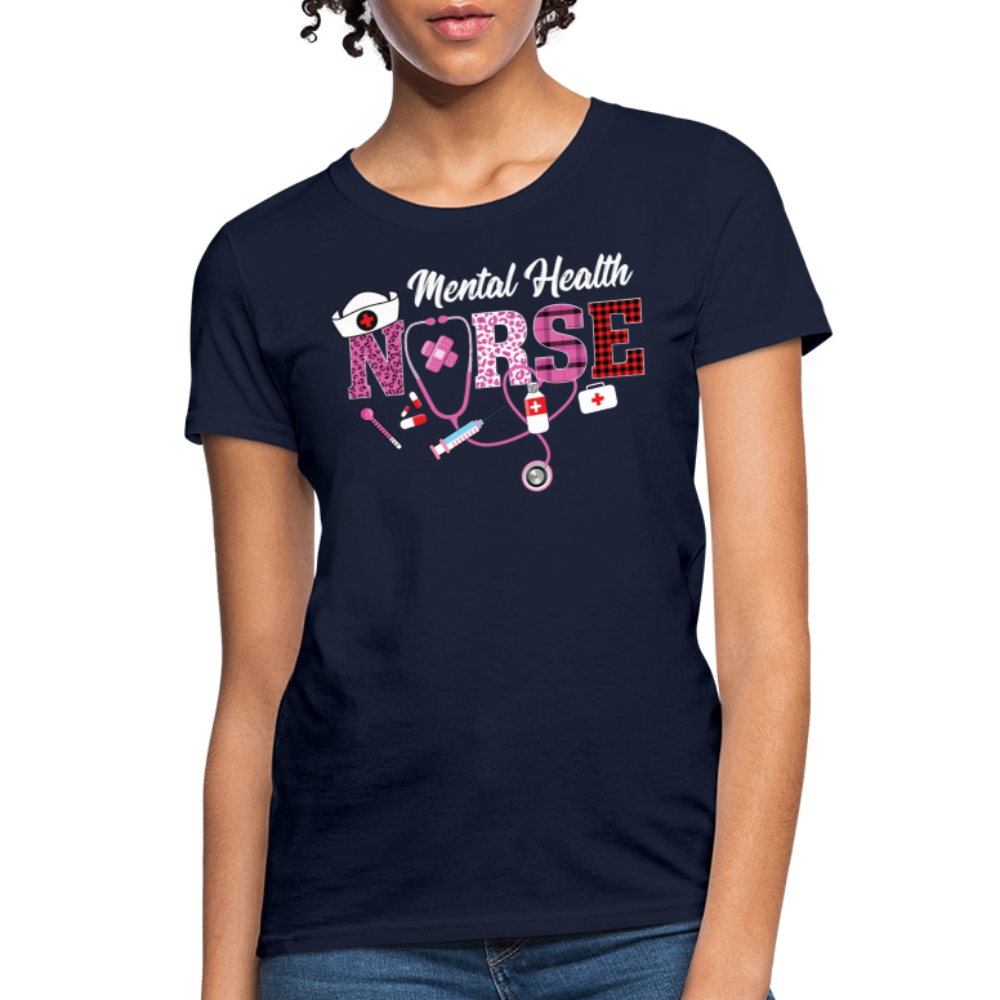 Mental Health Nurse Gift T-Shirt - navy