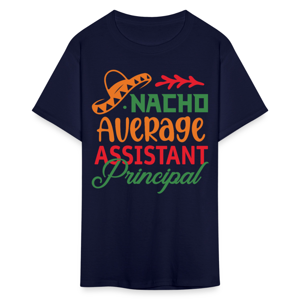 Nacho Average Assistant Principal Gift T-shirt - navy