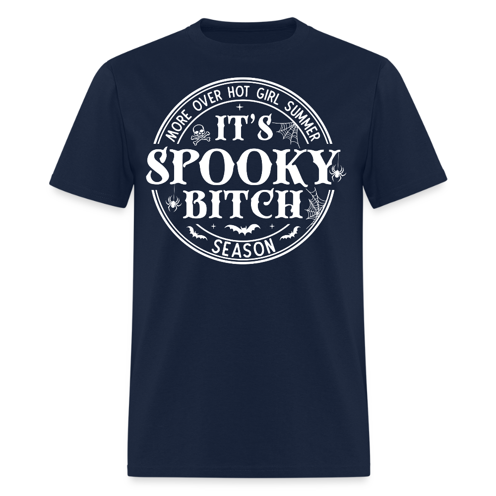 Hot Girl Summer Funny Spooky Bitch Season T-Shirt - navy