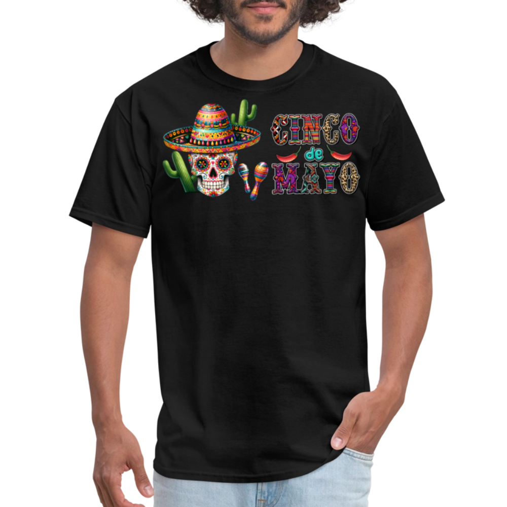 Cinco de Mayo Party Outfit Mexican Sugar Skull T-shirt - black