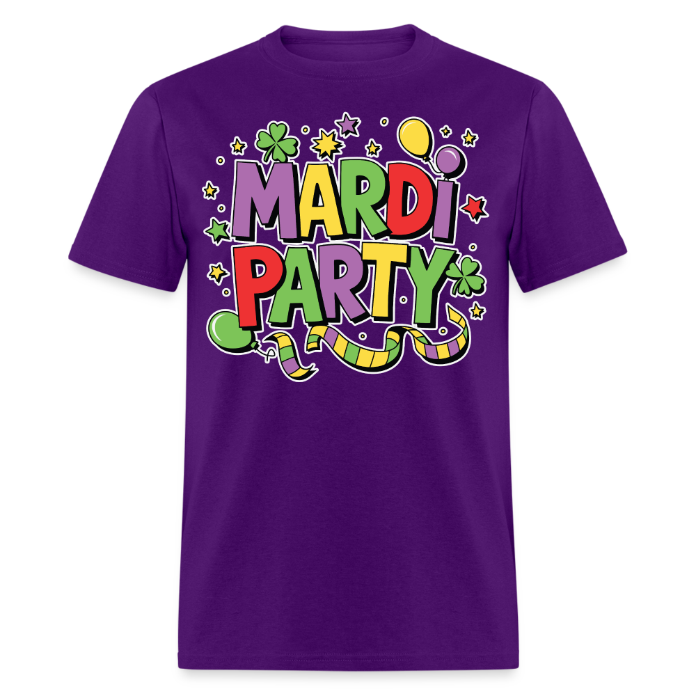 Mardi Gras Party Shirt For Men and Women New Orleans Festival T-shirt - purple