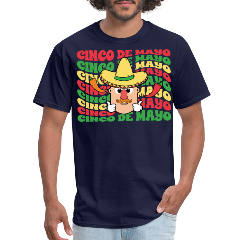 Cinco De Mayo Fiesta Tee Funny Mexican Party T-shirt - navy