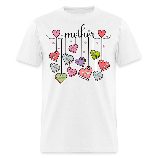 Mom Appreciation Tee Mother's Day Heart T-shirt - white