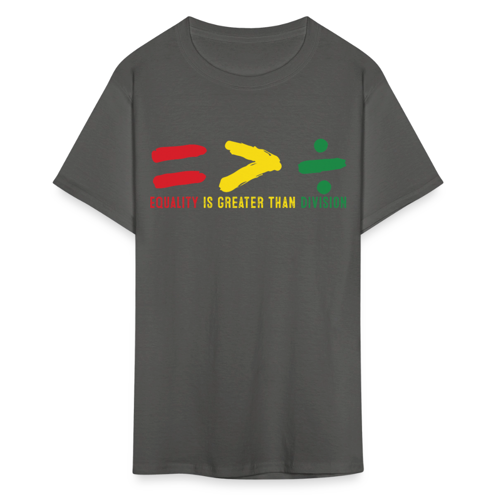 Black History Month Tee Equality Over Division T-Shirt - charcoal