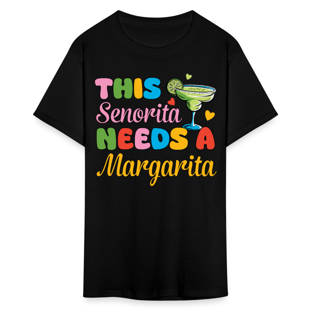 This Senorita Needs A Margarita Shirt Cinco de Mayo Party T-shirt - black