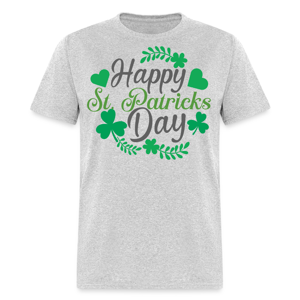 Funny Irish Shamrock Graphic Tee Green St Patrick’s Day T-shirt - heather gray