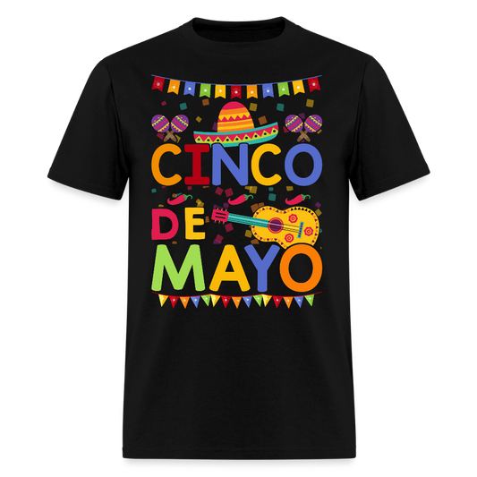 Festive Mexican Party Outfit For Cinco De Mayo T-shirt - black
