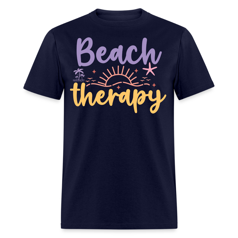 Beach Therapy Tee Summer Vacation T-shirt - navy