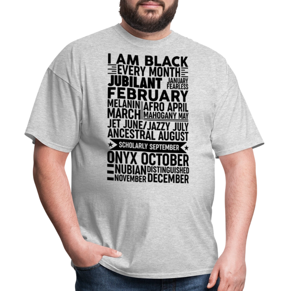 Black Empowerment Shirt For Daily Wear Black Pride T-Shirt - heather gray