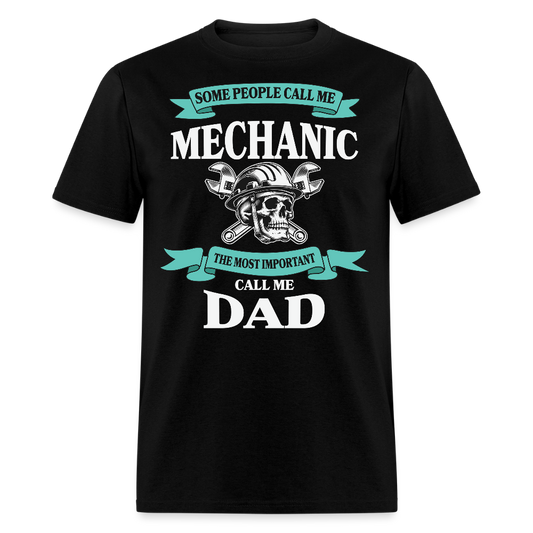 Father's Day Funny Gifts For Mechanic Dads T-shirt - black