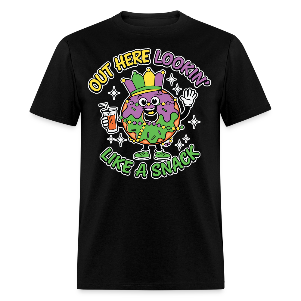 Funny Mardi Gras outfits Lookin’ like A Snack festival T-shirt - black