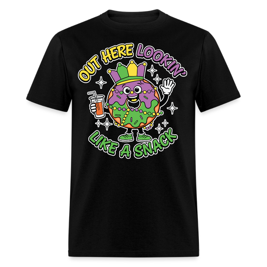 Funny Mardi Gras outfits Lookin’ like A Snack festival T-shirt - black