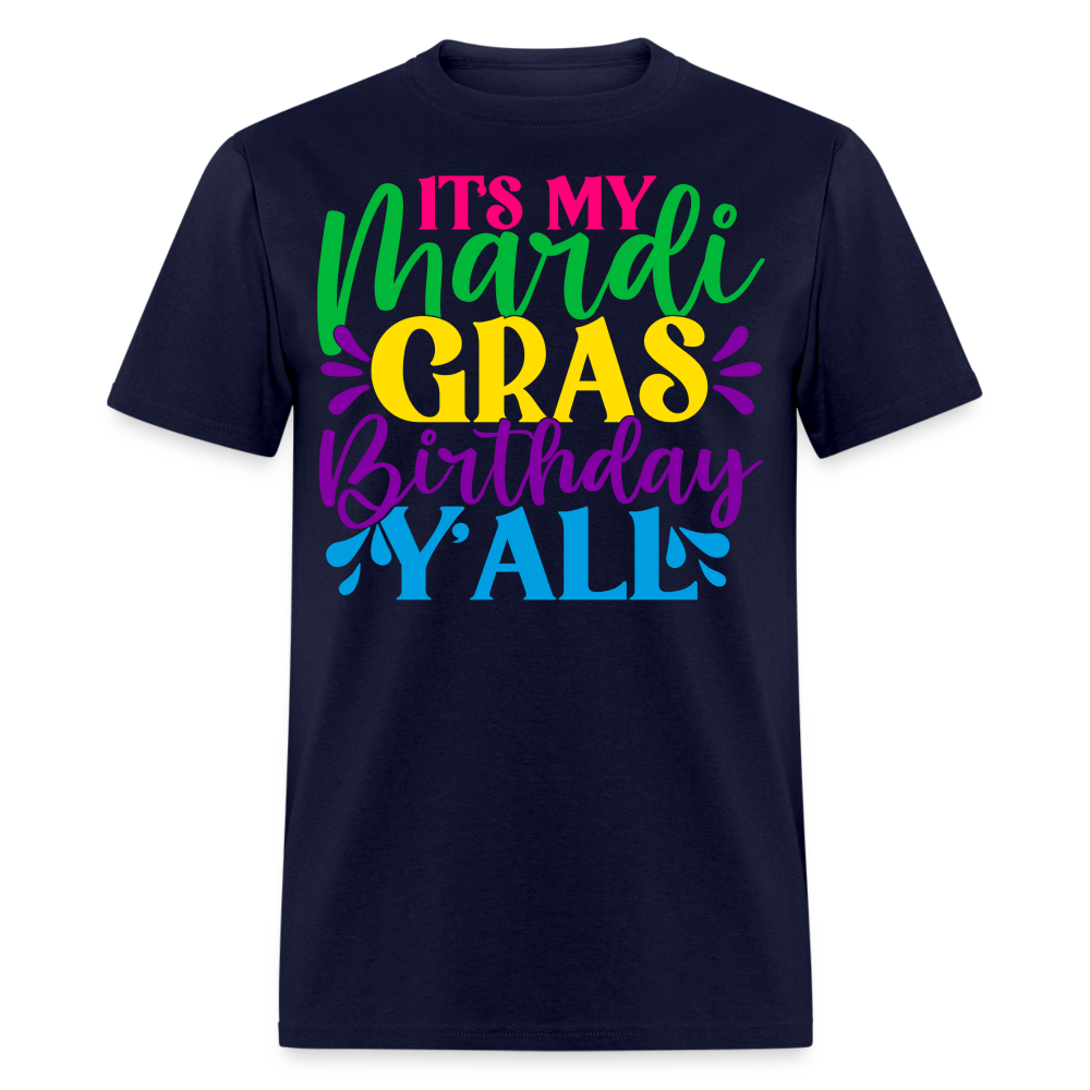 New Orleans Birthday Celebration Mardi Gras Birthday T-shirt - navy