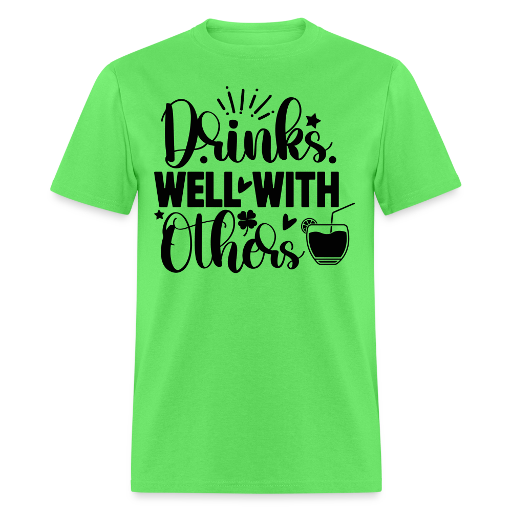 St. Patrick's Day Tee – Drinks Well with Others Shirt - kiwi